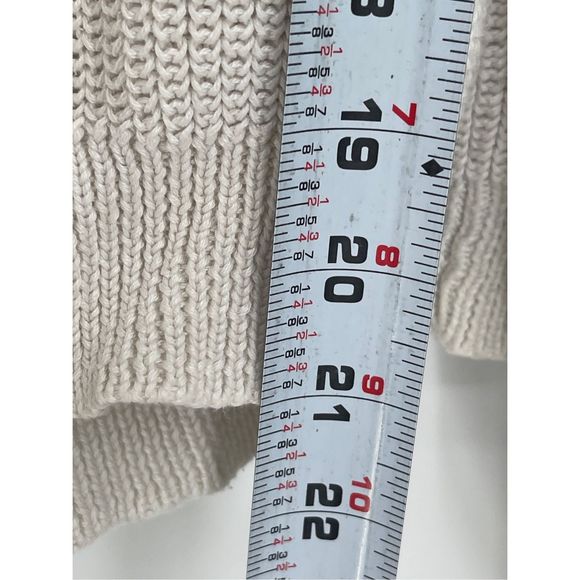 Alex + Alex Sweater Women Medium White Light Gray Long Sleeve Should Cut Out - Picture 3 of 12